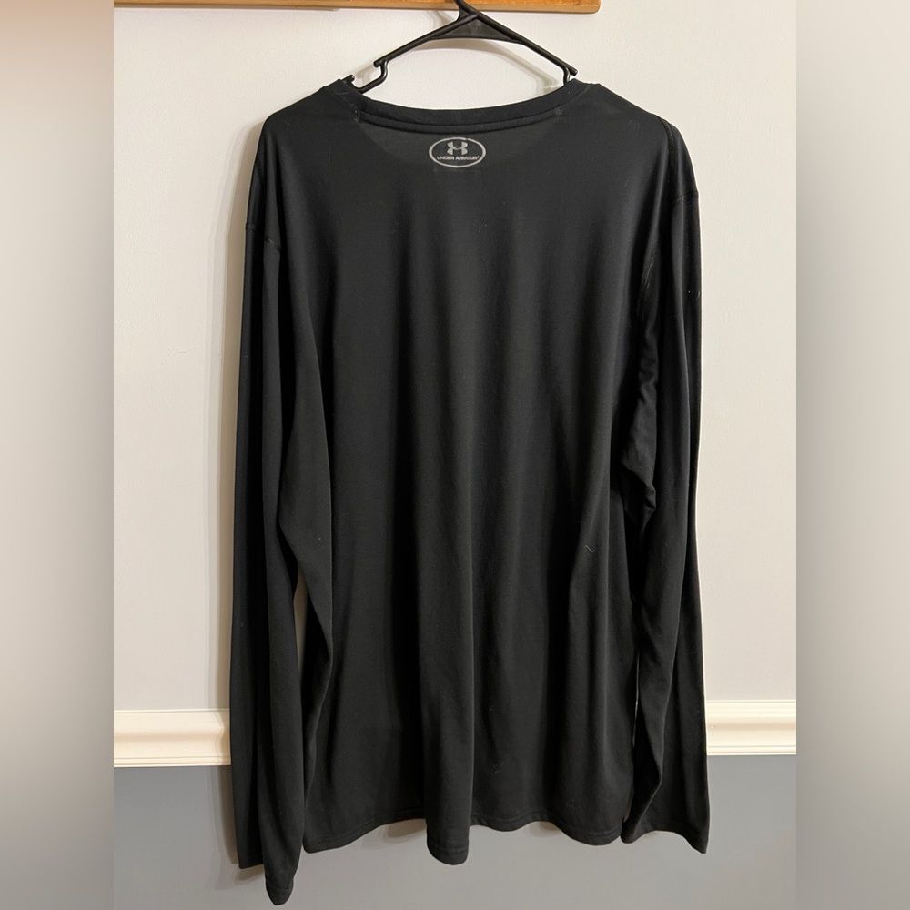 Underarmour HeatGear Loose Fit Mens 2XL Black Long Sleeve Athletic Performance S - Picture 3 of 5